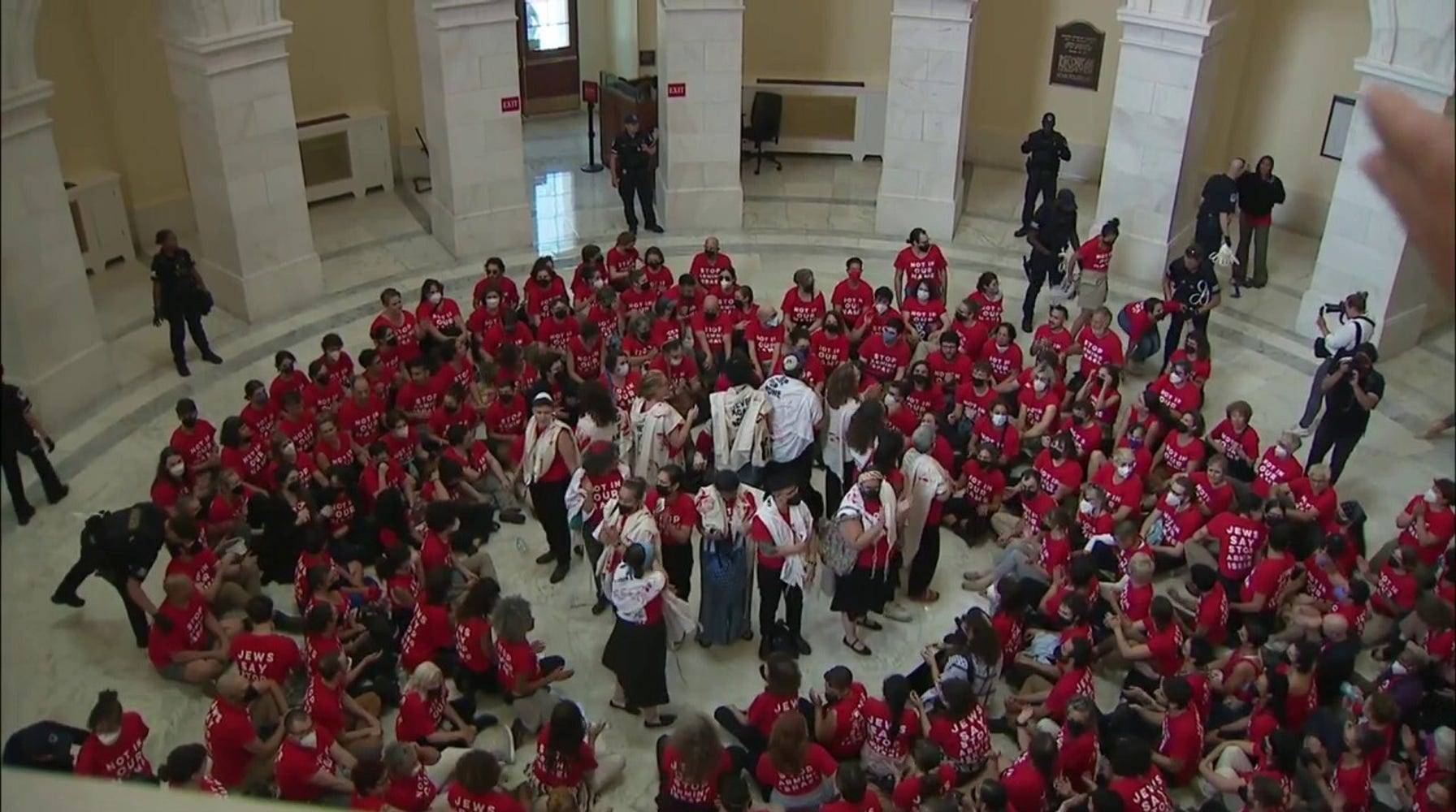 Anti-Israel Protesters Disrupt Cannon Building in Support of Palestine