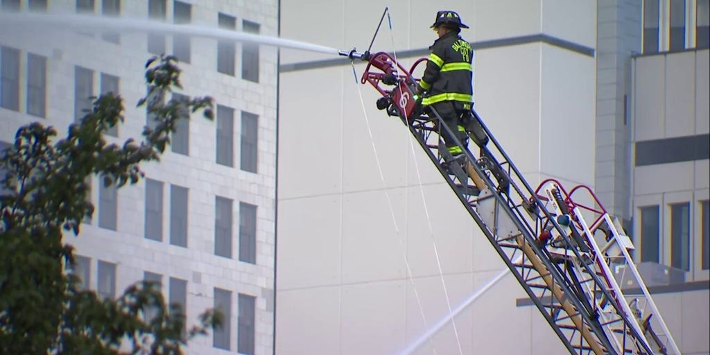 Baltimore Fire Department battles massive downtown blaze