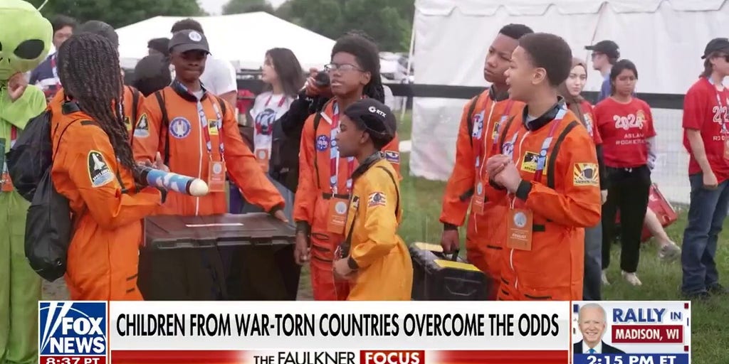 Group of immigrant children compete in the world's largest student rocket building competition