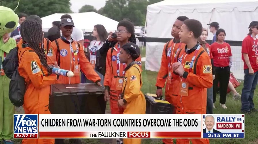 Group of immigrant children compete in the world's largest student rocket-building competition