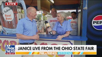 Janice Dean learns how to make the Ohio State Fair’s corn dog