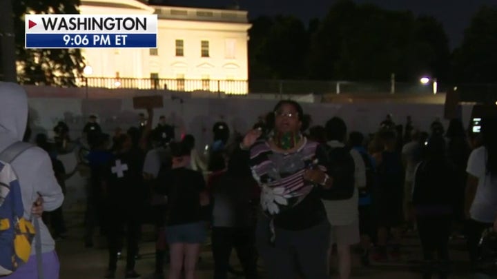 White House locked down after protesters breach barricade