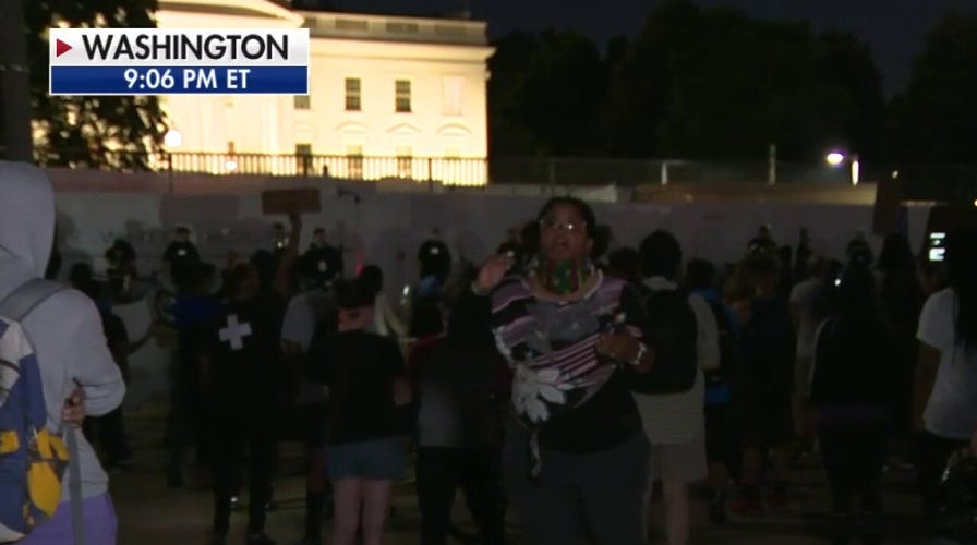 White House locked down after protesters breach barricade
