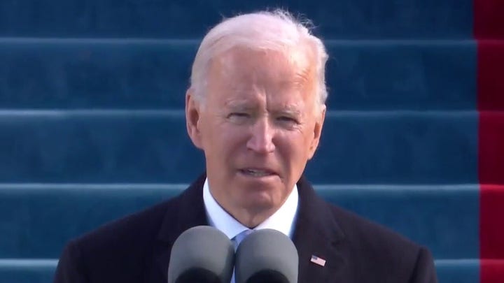 President Biden calls for an end to 'uncivil war' in inaugural address