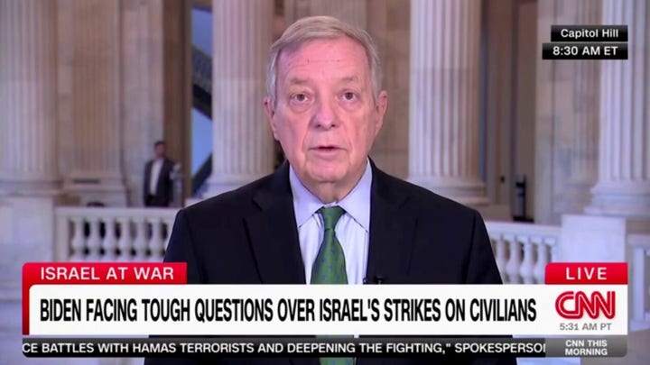 Democratic Sen. Durbin joins far left of his party in calling for Israel-Hamas 'cease-fire'