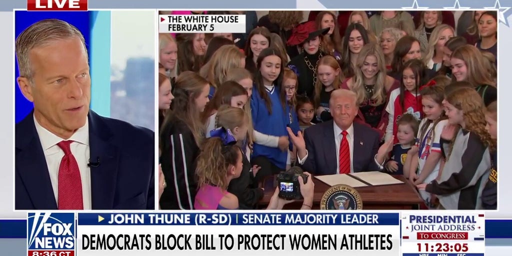 Senate Majority Leader Thune: Democrats are 'out of step' with Americans on trans athlete debate