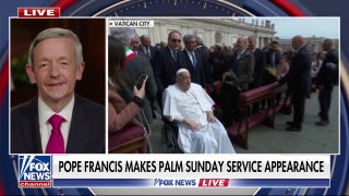 Pope Francis appears at Palm Sunday service after recent health scares