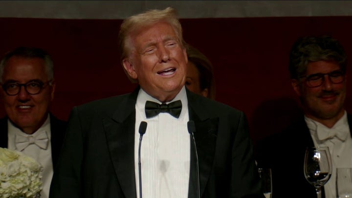 Trump delivers a joke-filled speech at the annual Al Smith dinner
