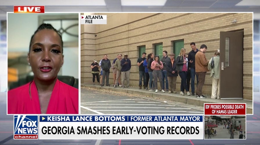 Georgia shatters early voting records as campaigns enter home stretch in battleground state