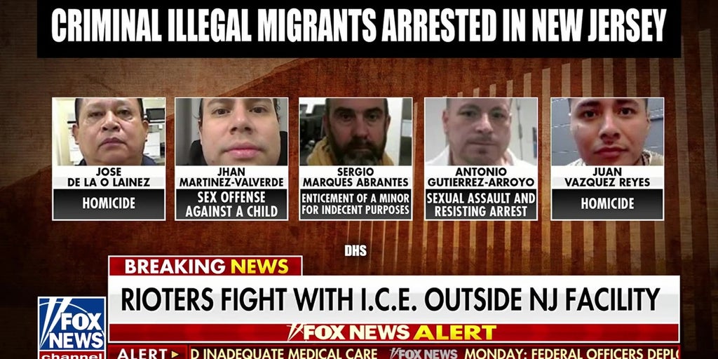 Rioters fight with ICE agents outside New Jersey facility