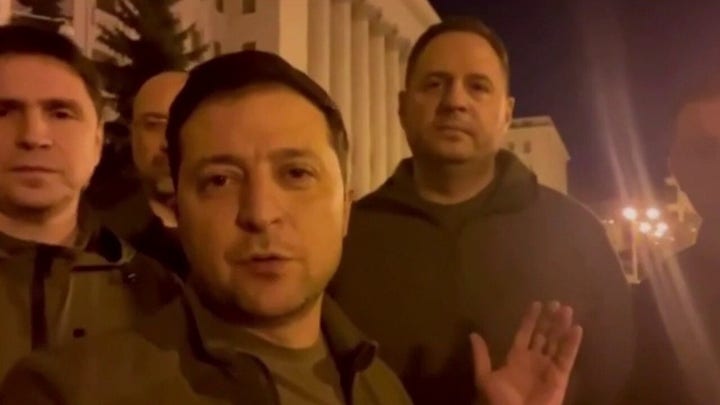Ukraine president posts defiant video warning Putin Ukraine will fight
