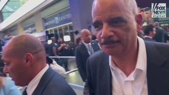 Former Attorney General Eric Holder speaks on Harris' running mate search