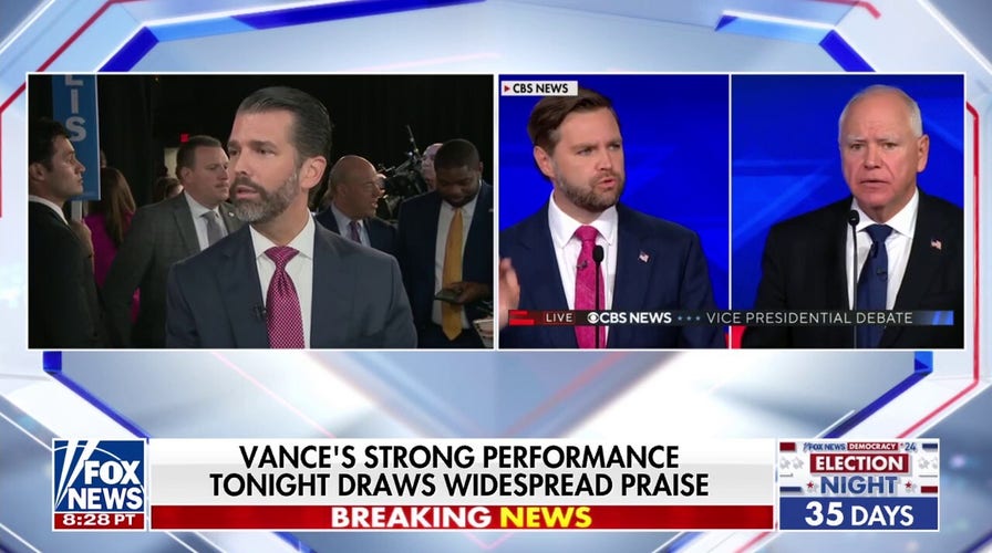 JD Vance ‘understood the facts’ and had a ‘spectacular performance': Donald Trump, Jr.