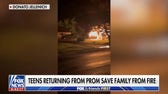 Teens returning from prom help save family from fire