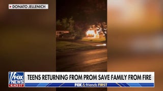 Teens returning from prom help save family from fire