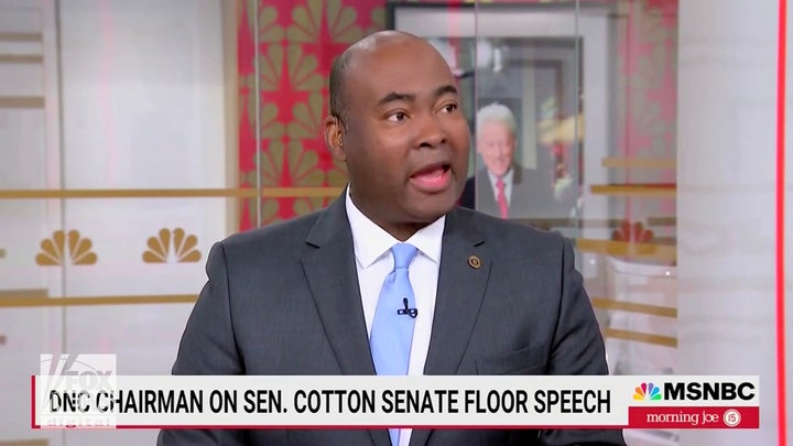 DNC chair rips Sen. Tom Cotton as ‘maggot-infested man’ on Morning Joe