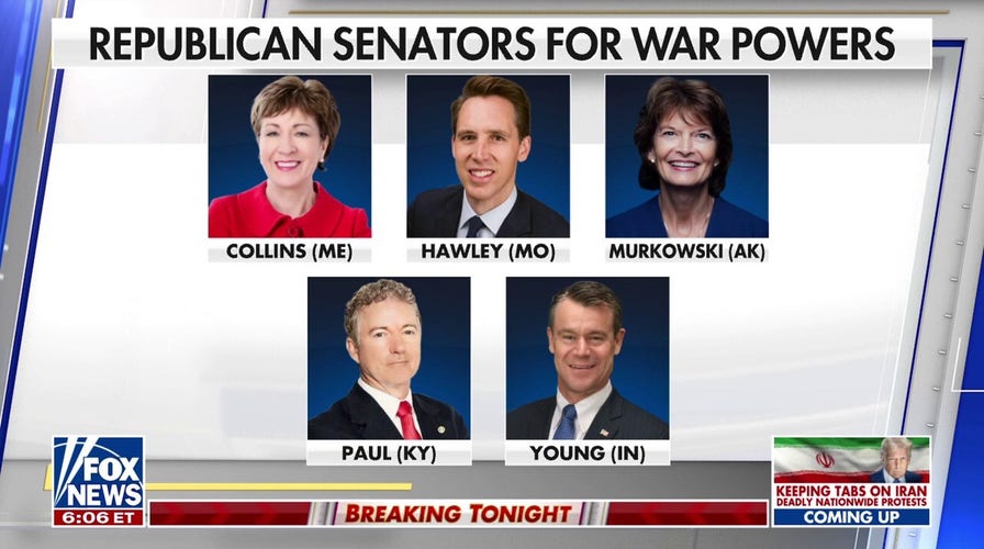 Five Republicans join Democrats on war powers vote