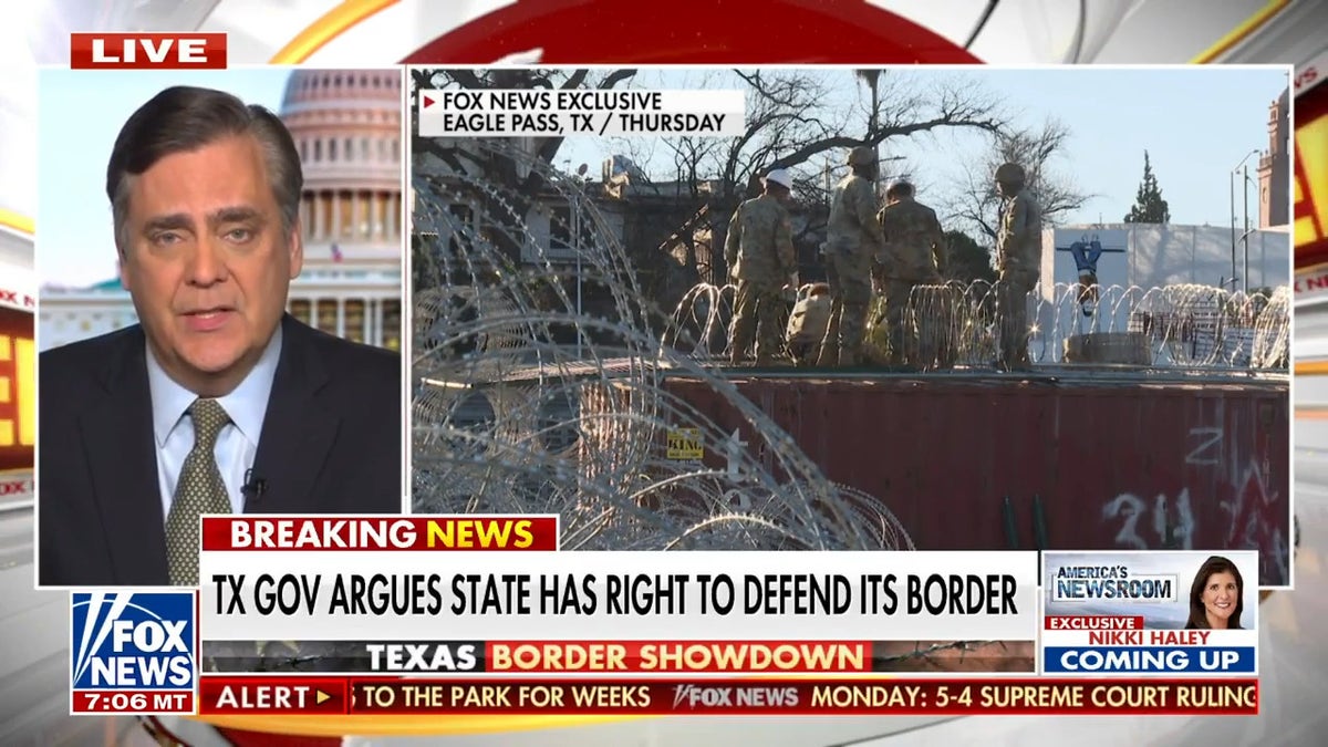 Feds have legal 'upper hand' over Texas despite Biden creating 'existential crisis' at border, says Turley