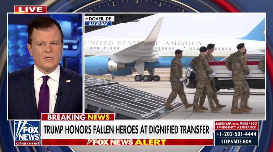 Trump honors fallen US soldiers astatine Dover Air Force Base aft drone onslaught successful Kuwait