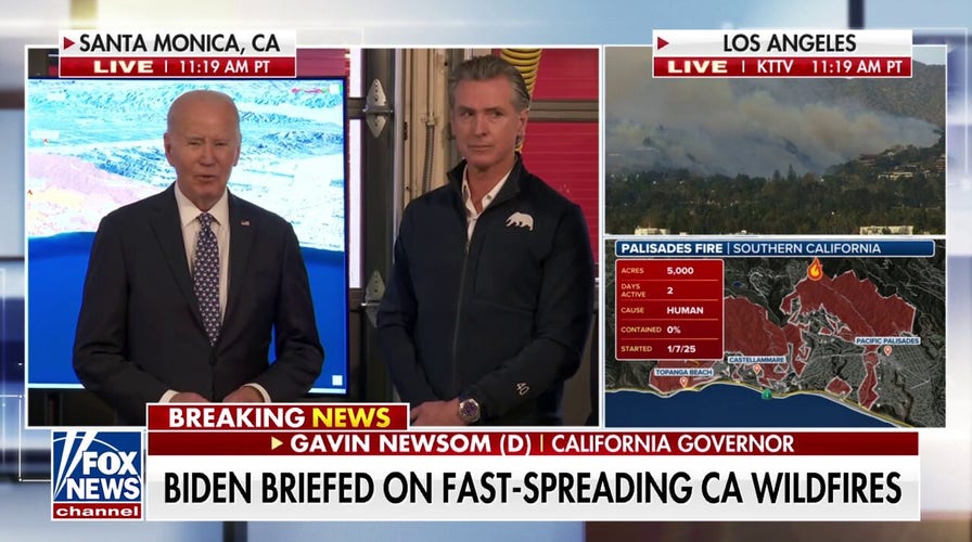  Gov. Newsom and authorities brief President Biden on raging California wildfires