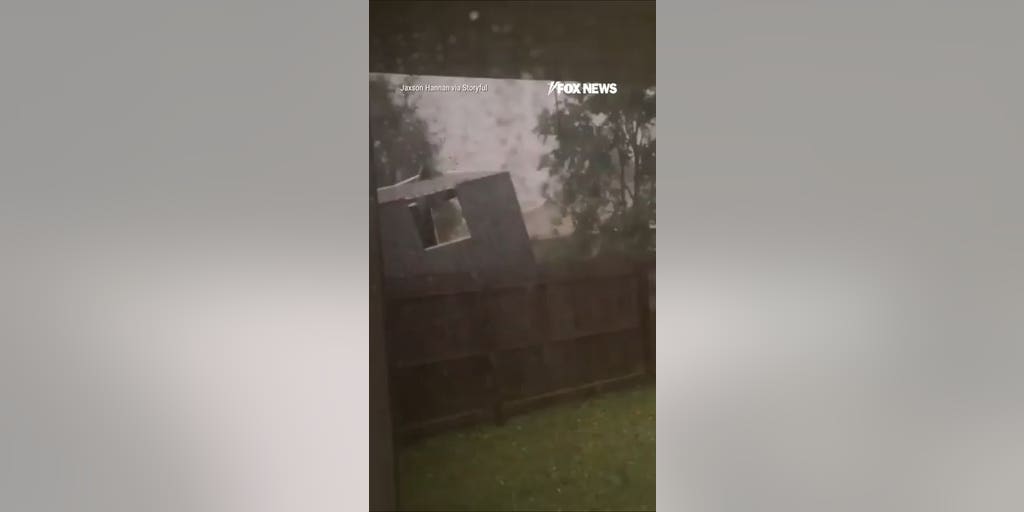 WATCH: Powerful hurricane winds send shed FLYING