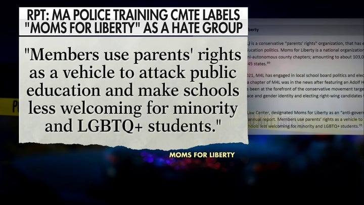 Massachusetts police training materials identify Moms for Liberty as a hate group