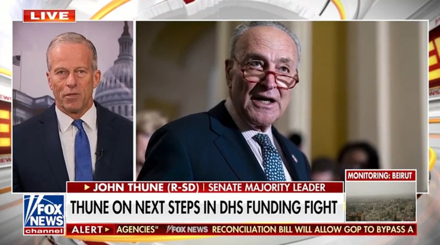 John Thune blasts Democrats' DHS shutdown demands