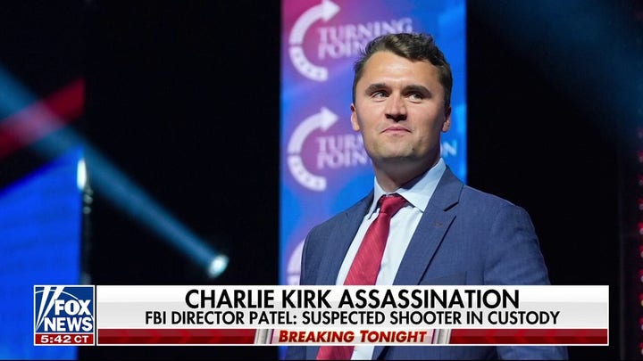 Suspected shooter of Charlie Kirk in custody, FBI director Kash Patel says