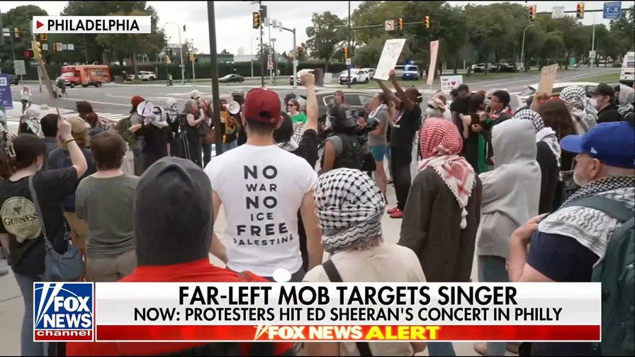 Protesters hit Ed Sheeran concert in Philadelphia