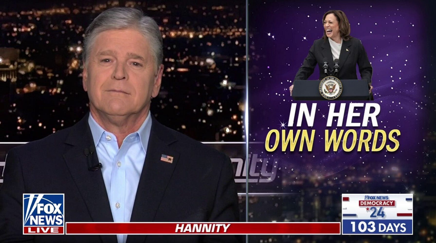 Sean Hannity Slams Kamala Harris' Presidential Ambitions