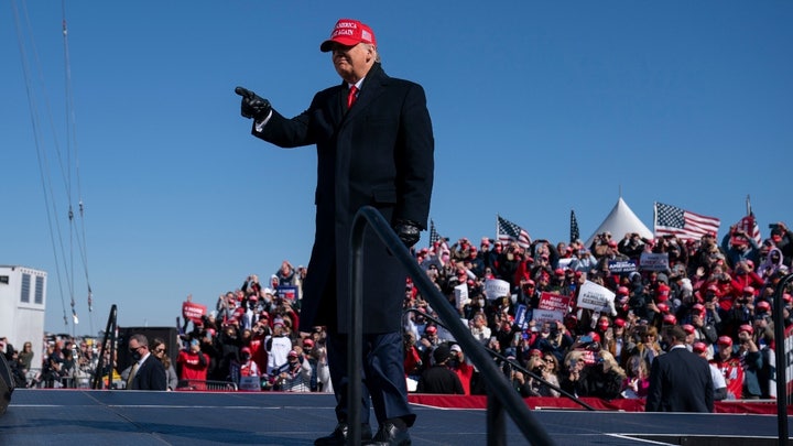 President Trump delivers remarks at a campaign rally in Pennsylvania