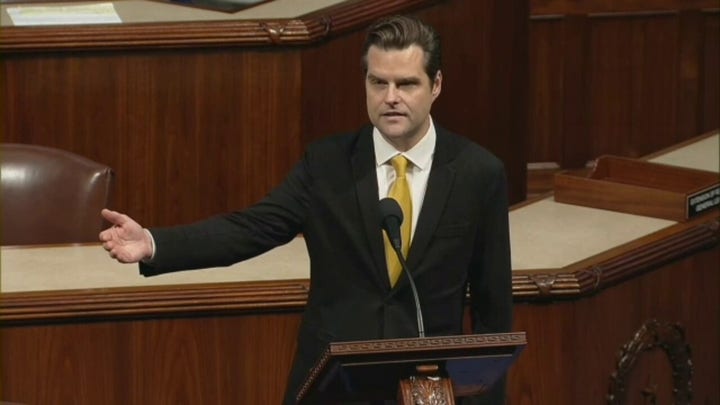 Gaetz addresses House floor over expected motion to vacate McCarthy this week