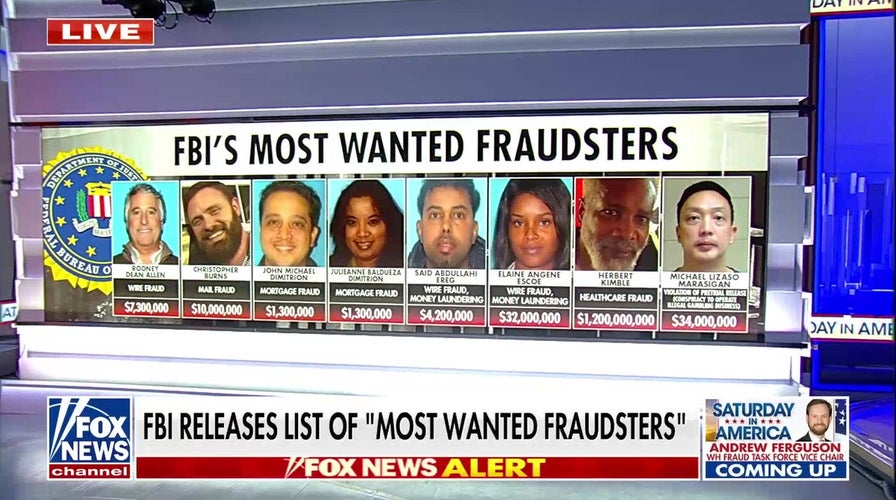 FBI releases list of ‘most wanted fraudsters’ as crackdown continues