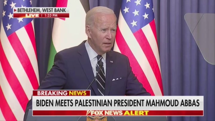 President Biden speaking at a press conference in Bethlehem