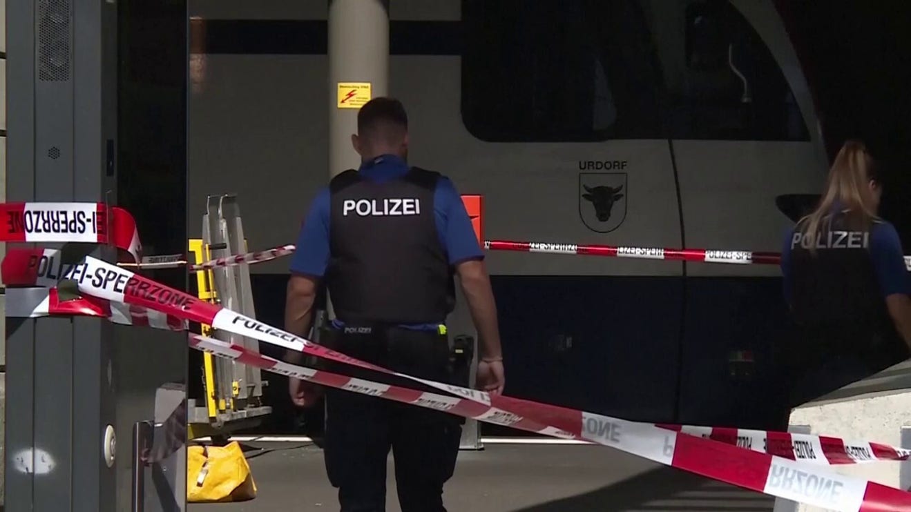 Swiss police respond to train station after 3 wounded by suspect wielding 'bladed weapon'