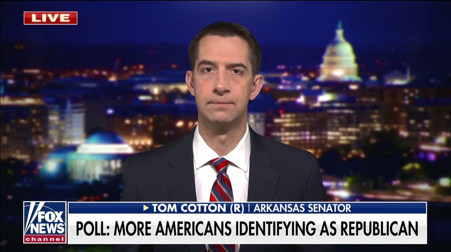 Tom Cotton reveals why more voters are identifying as Republicans 