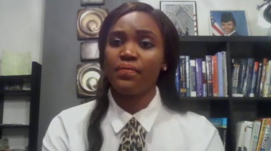 African-American woman excoriates Black Lives Matter at DC protest	