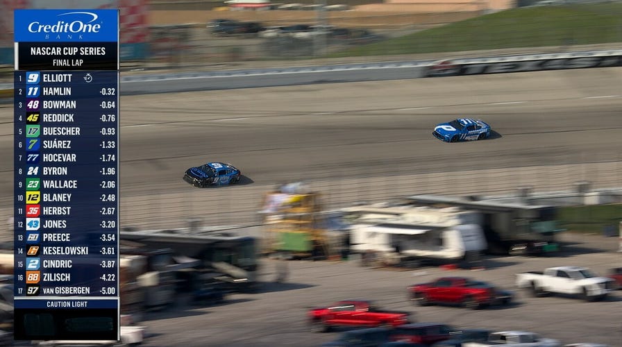  Chase Elliott outlasts Denny Hamlin to instrumentality     checkered emblem  astatine  Würth 400 🏁 NASCAR connected  FOX