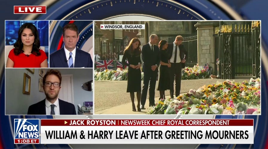 Prince William and Prince Harry greeting mourners together shows 'great sign for their relationship': royal expert