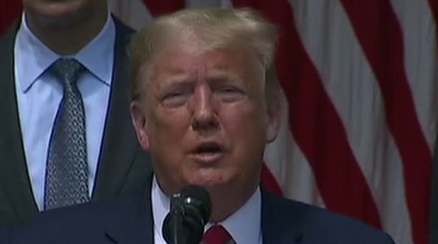 President Trump touts surprise US job gains despite coronavirus pandemic