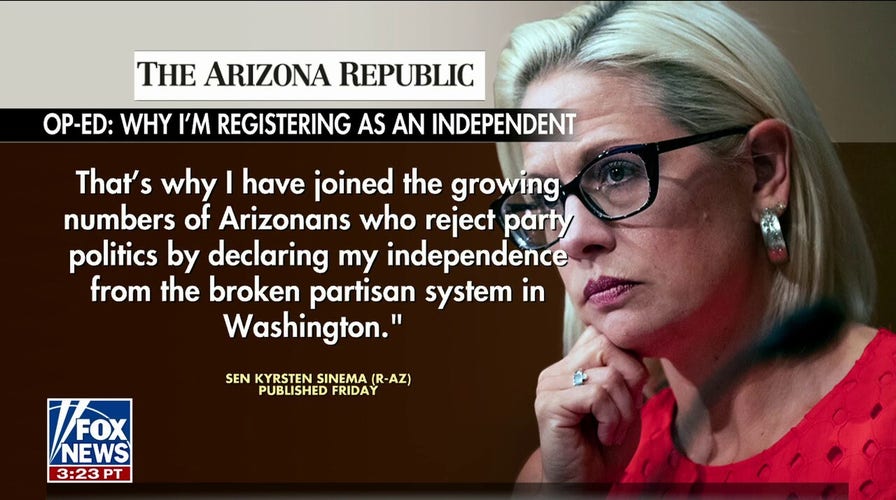 Arizona Sen. Kyrsten Sinema Leaves Democratic Party, Registers As ...