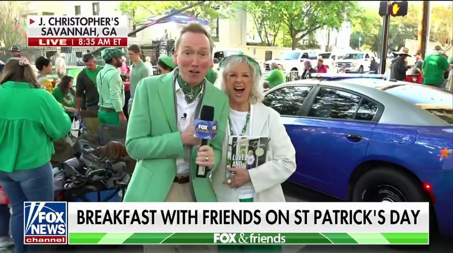 Paula Deen joins ‘Fox & Friends’ at St Patrick's Day parade