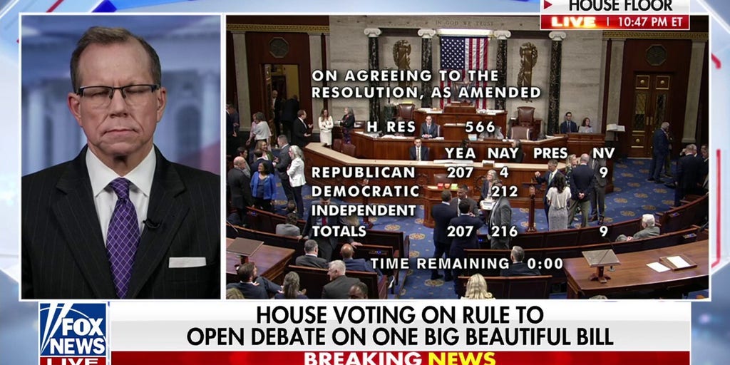 House procedural vote on megabill remains open