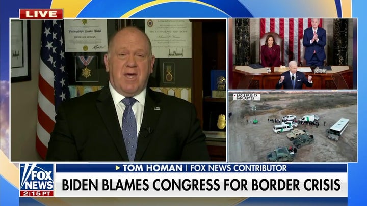 Tom Homan rips Biden's mishandling of fentanyl crisis: 'He has to admit the border is out of control'