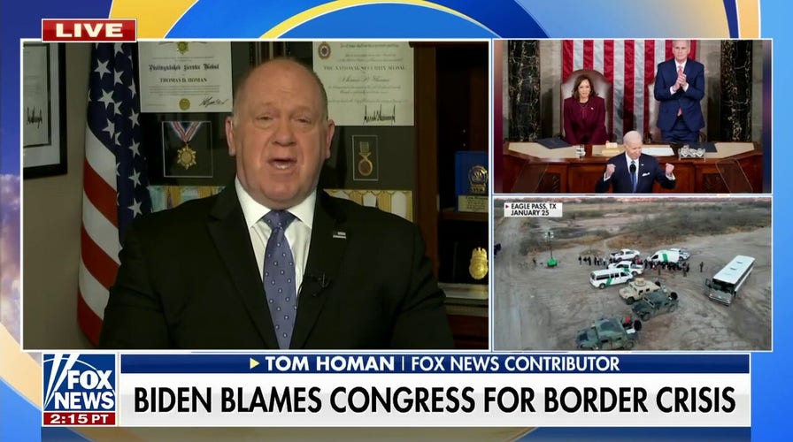 Tom Homan rips Biden's mishandling of fentanyl crisis: 'He has to admit the border is out of control'
