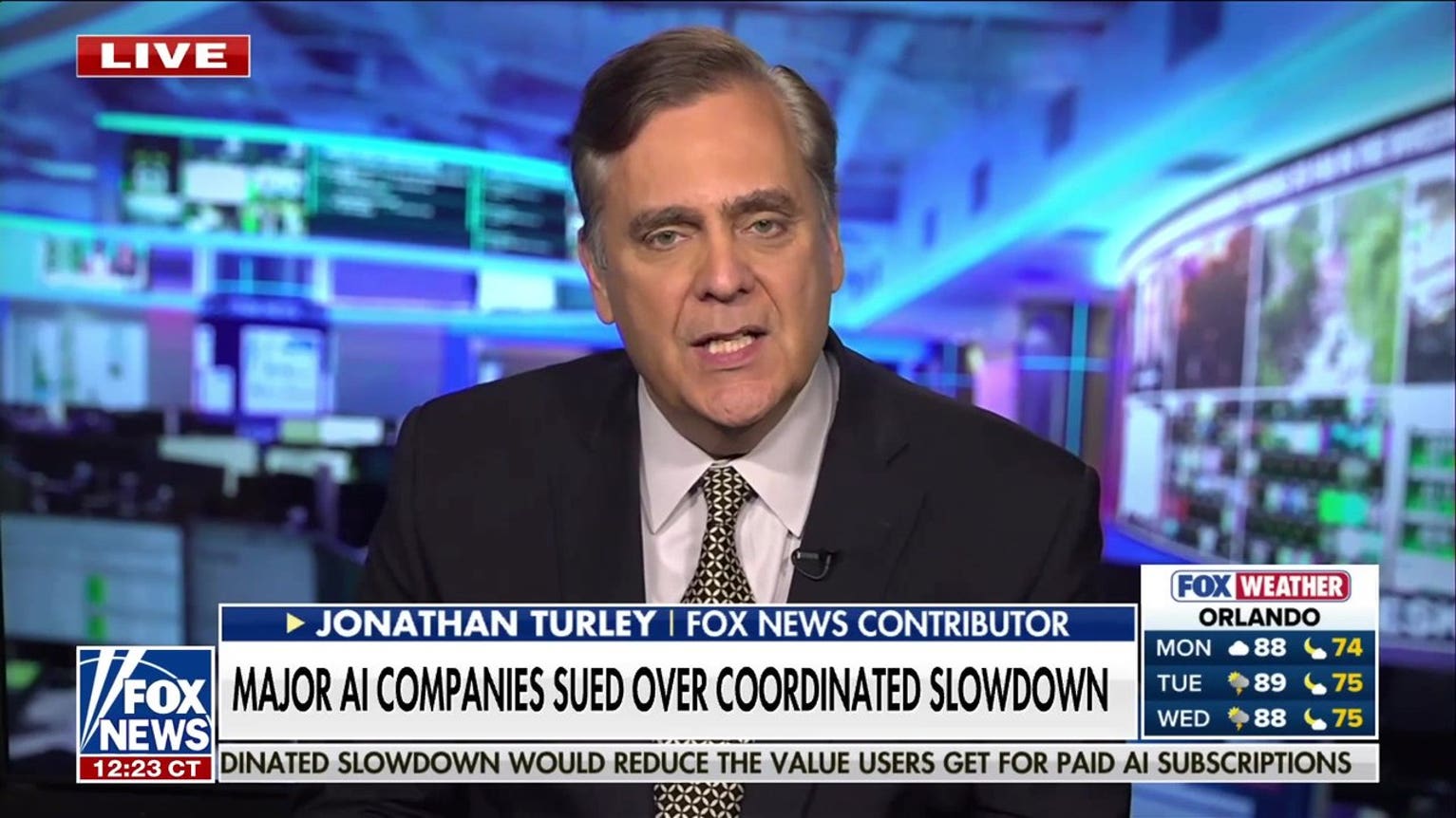 Jonathan Turley decries Democrats over sudden AI hysteria