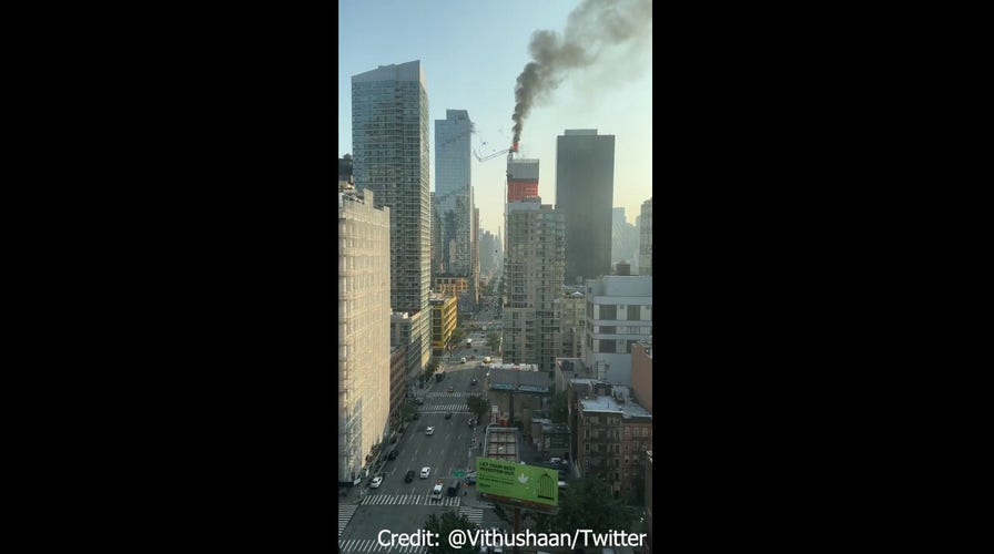 Crane falls in New York City