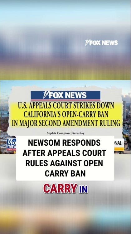 Newsom RESPONDS after appeals court rules against open carry ban