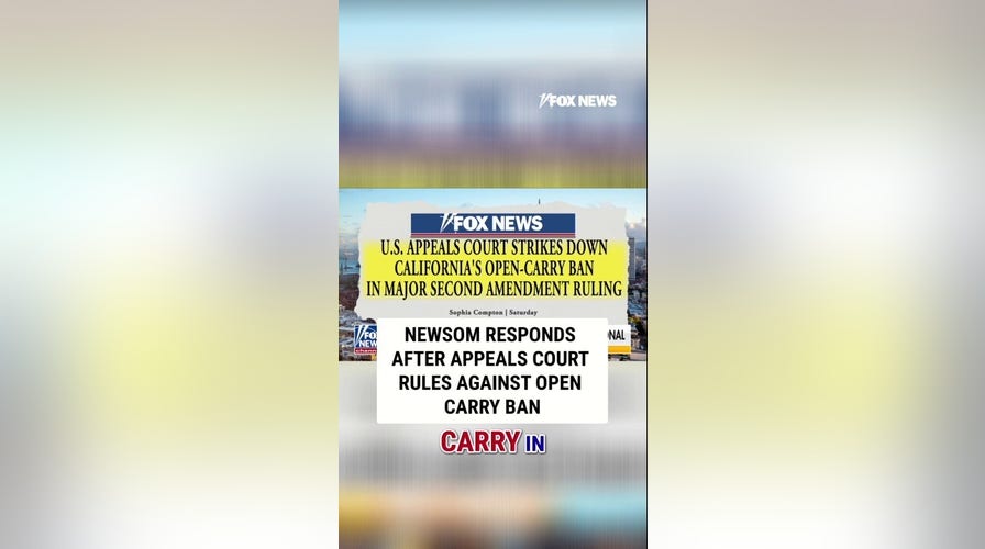 Newsom RESPONDS after appeals court rules against open carry ban