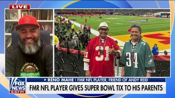 Reno Mahe gives Super Bowl tickets to his parents for their anniversary